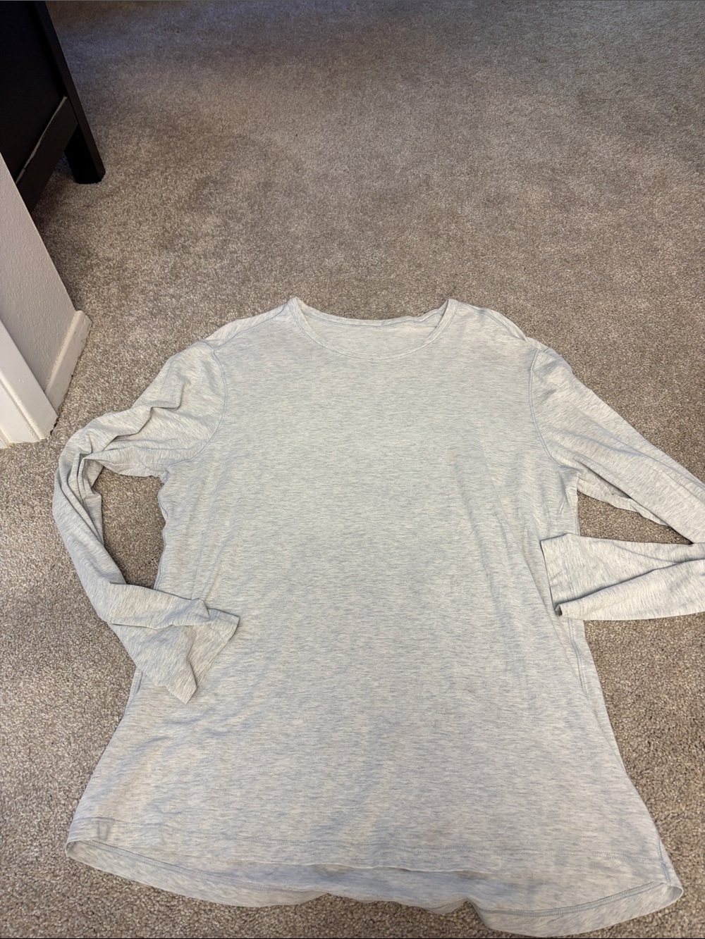 Lululemon light gray Long Sleeve Crew Neck Top